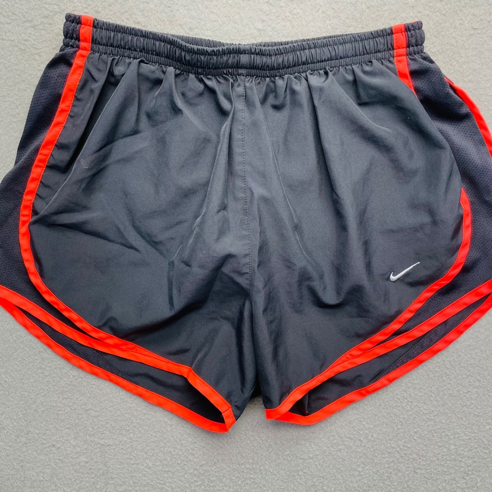 Nike Women Running‎ Shorts Black Red Dri-FIT Polyester Size S Athletic Sporty